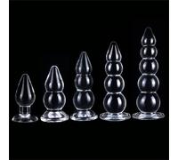 DFADSVCNM Perles anales surdimensionnées SM, dilatateur d'anus transparent gode fisting XXL jouets anaux masturbateur jouet sexuel érotique for couples femmes hommes(5 Kugel)