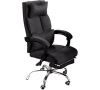 DFAEEKIYO Chaise de travail moderne et simple pour ordinateur, inclinable, pour pause déjeuner, bureau, sédentaire et ergonomique (noir)