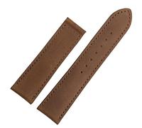 DFAMIN Band de montre en cuir authentique pour la chaîne de boucle pliante givrée Oris STRAPE 20 mm 22 mm(Brown-No buckle,22mm)