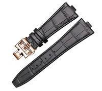DFAMIN Le bracelet en cuir véritable est adapté pour Vacheron Constantin OVERSEAS Series 4500V 5500V P47040 boucle en acier inoxydable, 25mm-8mm, Acétate, Pas de pierre précieuse
