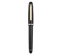 DFAMIN Lot de 1 à 5 stylos plume en métal noir et doré avec pointe en iridium pour fournitures scolaires et de bureau, papeterie cadeau (1 pièce X350, M)