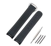 DFAMIN Pour Omega Hippocampus 300 AT150 8900 METTEURS MARINE REDAGLE BUTTERFLY BOUCHE Watch Band de 20 mm Slicon Silicone(Style A3)