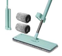 DFANCE Balai Plat en Microfibre,Large Flat Mop for Wet and Dry Use,360° Rotation Balai Serpillère Absorbant,Balai serpillère pour Nettoyage des Sols Bois Dur,Carrelage et Stratifié,2PCS Cloths