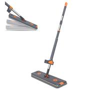 DFANCE Grande serpillère Plate 360° Rotation Balai Serpillère Absorbant Serpillère Plate Autonettoyante pour Nettoyage des Sols Bois Dur,Carrelage et Stratifié,Dark Gray,50CM