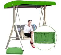 DFANCE Toit de Rechange pour Balancelle de Jardin, Imperméable en 210D Oxford,Toile de Rechange Pare-Soleil à Bascule Jardin Anti-UV pour Balancelle 2 3 Places Universelle(Color:Green)