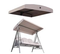 DFANCE Toit Toile de Rechange pour Balancelle de Jardin 2/3 Places,Couverture Auvent de Balancelle de Jardin Imperméable Anti UV pour Balançoire de terrasse et Balcon(Size:3 Seater:198×125cm/79×49in)