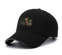 DFARYUP Attack On Ti-tan Hommes Coton Classique Cap, Casquette Baseball Ajustable pour Toutes les Saisons, Casquette de Running Plein Aire et Les Loisirs, Visière(Black)