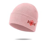 DFARYUP Be-rserk Chapeau Homme, Beanie Brimless en Tricot Classique, Bonnets Chapeaux pour Randonnée en Plein, Unisex(Pink)