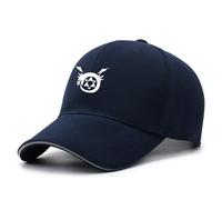 DFARYUP Unisexe Casquette Réglable Fullmet-al Alchemi-st, Chapeau de Baseball Stylée avec Visière, Casquette de Golf Sun Protection Réglable, Visière(Navy Blue)