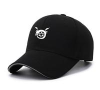DFARYUP Unisexe Casquette Réglable Fullmet-al Alchemi-st, Chapeau de Baseball Stylée avec Visière, Casquette de Golf Sun Protection Réglable, Visière(Black)