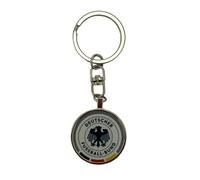 DFB - Porte-clés de l'équipe nationale d'Allemagne - Miniature de football 3D double face - Article officiel pour les fans - En métal - Produit sous licence - Cadeau pour les fans - Ligue des Nations