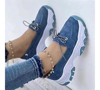 Dfcdcoo - Baskets orthopédiques pour femmes, chaussures de marche orthopédiques pour femmes - Bleu - Taille 39