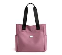 Dfcdcoo Bigbic 2023 Sac à bandoulière en nylon imperméable, sac fourre-tout léger de grande capacité (rose)