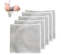 Dfcdcoo Lot de 5 chiffons de vaisselle multifonctionnels anti-rayures pour vaisselle humide et sèche