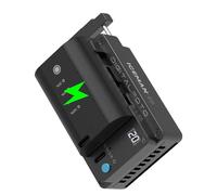 DFCINE ICEMAN-E6 Refroidisseur de caméra + Pack Batterie LP-E6P, Ventilateur thermoélectrique TEC avec affichage LED et double alimentation, Batterie rechargeable USB-C 2600mAh pour Canon R5 R6 R7 R5C