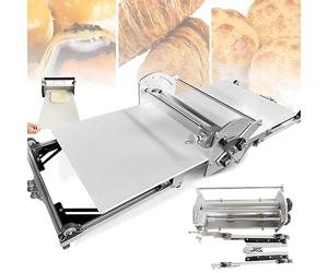 Dfdieratve Laminoir à Pâte Électrique Professionnel, Machine à Pâte Feuilletée, avec Niveaux D'épaisseur Réglable 2-30CM, pour Croissants, Pizza & Pâtes, Surface Antiadhésive en PP Alimentaire