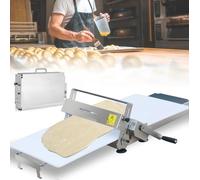 Dfdieratve Laminoir à PâTe Manuel Compact à Manivelle, Machine à Laminer la PâTe Pliable en Acier Inoxydable, éPaisseur RéGlable, pour PâTe FeuilletéE, Laminoir à PâTe à Croissants A300