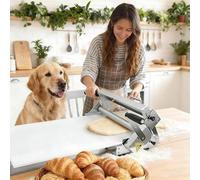Dfdieratve Laminoir à PâTe Manuel, Laminoir à PâTe Pliable pour Croissants, Viennoiseries, Laminoir de Boulangerie, PâTe FeuilletéE, Laminoir à PâTe à Pizza pour Boulangerie, Maison 60x30cm