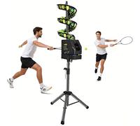 Dfdieratve Lance-Balles de Tennis avec TéLéCommande, Appareil D'EntraîNement Portable, Vitesse de Lancement, Hauteur, FréQuence | pour Coups de Fond de Court, VoléEs et Lobs
