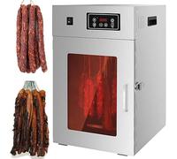 Dfdieratve SéChoir Rotatif à 360°, DéShydrateur de Saucisses et Viandes 14 Crochets, SéChoir à Viande Digital 7.5kg ContrôLe TempéRature 30-90°C Temporisateur 24h pour Boeuf, Veau, Filets