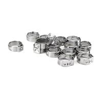 DFDPAXL 20 Pièces Colliers De Sertissage PEX en Acier Inoxydable, Collier De Serrage À Une Oreille Largeur De Bande en Acier 7 Mm Adaptés Aux Applications De Plomberie Et Industrielles,39.3~42.5mm