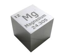 DFDPAXL Cube De Magnésium, Cube Métallique De Haute Pureté À 99,9% Convient pour Une Exposition De Collection D'éléments, Un Cadeau Scientifique Ou Un Présentoir Éducatif,50×50×50mm