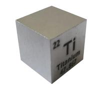 DFDPAXL Cube De Titane À 99,9%, Cube D'éléments Ti Haute Densité Bloc du Tableau Périodique Adapté Aux Expériences D'enseignement Scientifique,50×50×50mm