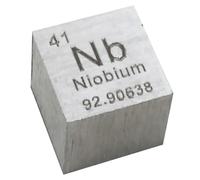 DFDPAXL Cube D'éléments De 10 Mm, Cube en Métal Pur du Tableau Périodique Adapté Aux Collections D'éléments Et Aux Applications Scientifiques,Niobium