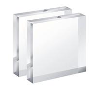 DFDPAXL Lot De 2 Blocs en Acrylique Haute Transparence, 70 × 90 Mm, Cubes Carrés en Acrylique d'une Épaisseur De 10 À 40 Mm Adaptés comme Socle pour Présentoirs,70×90×30mm