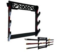 Dfdvye Support pour épée Katana mural 3 animaux Support d'affichage pour sabre Samurai Wakizashi Tanto Porte-vêtements mural Support d'affichage pour épée Rack de présentoir