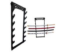 Dfdvye Support pour épée Katana Support mural à 7 niveaux pour samouraï Support d'affichage pour épée Étagère murale Support mural pour Wakizashi Tanto Support mural