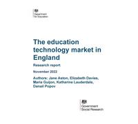 DFE-RR1302 The education technology market in England. Research report. November 2022