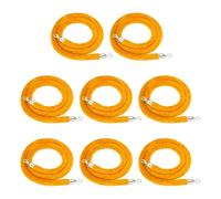 dfEDRd Barrière à Cordes pour Files d'attente, 8 Pack Yellow Velvet Stanchion Rope - 6 Ft Crowd Control Barrier Ropes with Stainless Steel Hooks for