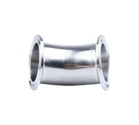 dfEDRd Coude coudé au mandrin, Raccord de Tuyau coudé à 45 degrés en Acier Inoxydable 304, Triple Pince, Virole sanitaire, Plusieurs Tailles(25mm x Ferrule 50.5)