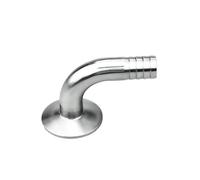 dfEDRd Coude coudé au mandrin, Raccord de Tuyau sanitaire à Trois Colliers Serrage SS304, coude 90 degrés, Plusieurs Tailles(38mm x Ferrule 50.5)