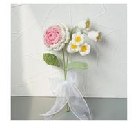 dfEDRd Fleurs tricotées, Bouquet de Fleurs au Crochet Tulipes Roses tricotées à la Main, Mariage d'anniversaire Fait Maison(2)