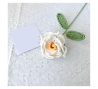 dfEDRd Fleurs tricotées, Bouquet de Roses for Mariage, Fleur tissée au Crochet Faite Maison(White)