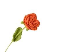 dfEDRd Fleurs tricotées, Tricoter au Crochet Une Floraison de Roses tissée à la Main(Orange)