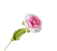 dfEDRd Fleurs tricotées, Tricoter au Crochet Une Floraison de Roses tissée à la Main(Red1)
