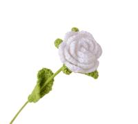 dfEDRd Fleurs tricotées, Tricoter au Crochet Une Floraison de Roses tissée à la Main(White)