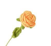 dfEDRd Fleurs tricotées, Tricoter au Crochet Une Floraison de Roses tissée à la Main(Yellow)