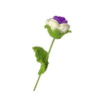dfEDRd Fleurs tricotées, Tricoter des Fleurs au Crochet Fleur de Rose tissée tricotée à la Main(D)