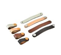 dfEDRd Poignées de tiroir en Cuir, Poignées for armoires de Cuisine, Accessoires Meubles Chambre à Coucher, Boutons et poignées Commode, 1 pièce(6 Size as Shown in Figure 2)