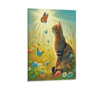 DFENILROP Animal Pastorale Tableau Mural, Couleurs Riches et Chaudes Affiche Œuvre D'art | Impression Image Sur Toile, Unique Décor Intérieure Pour Salon Couloir, Cadeau 16x24inch(40x60cm)