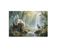 DFENILROP Animaux Forêt Tableau Mural, Faune Naturelle Affiche Œuvre D'art | Impression Image Sur Toile, Classique Décor Intérieure Pour Salon Couloir, Cadeau 16x24inch(40x60cm)