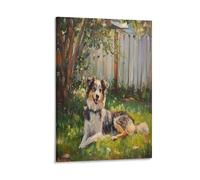 DFENILROP Berger Tableau Mural, Garden Paysage Affiche Œuvre D'art | Impression Image Sur Toile, Beautiful Décor Intérieure Pour Chambre Couloir, Cadeau 12x18inch(30x45cm)