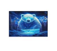 DFENILROP Bête Géante Tableau Mural, Arctique Mystique Affiche Œuvre D'art | Impression Image Sur Toile, Minimaliste Décor Intérieure Pour Chambre Couloir, Cadeau 20x30inch(50x75cm)