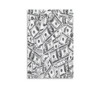 DFENILROP Billet de Dollar Tableau Mural, Richesses Affiche Œuvre D'art | Impression Image Sur Toile, Minimaliste Décor Intérieure Pour Salon Couloir, Cadeau 08x12inch(20x30cm)