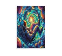 DFENILROP Galaxie Spirale Tableau Mural, Voyage Spacial Affiche Œuvre D'art | Impression Photo Sur Toile, Classique Décor Maison Pour Chambre Couloir, Cadeau 16x24inch(40x60cm)