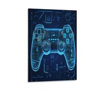 DFENILROP Manette de Jeu Tableau Mural, Cyberpunk Affiche Œuvre D'art | Impression Photo Sur Toile, Moderne Décor Maison Pour Salon Chambre, Cadeau 24x36inch(60x90cm)